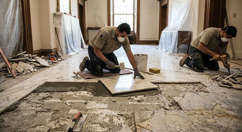 Marble Tile Floor Installation in Alpharetta, GA