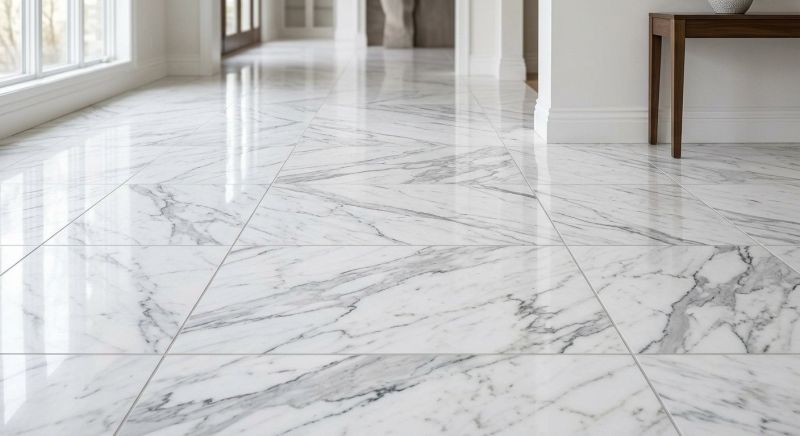 White Marble Tile Installation in Kansas City, KS