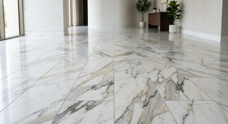 White Marble Tile Installation in Overland Park, KS